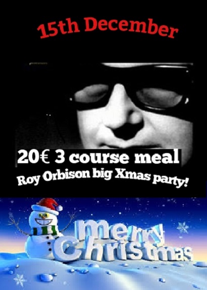 Big Christmas party with Roy Orbison tribute!